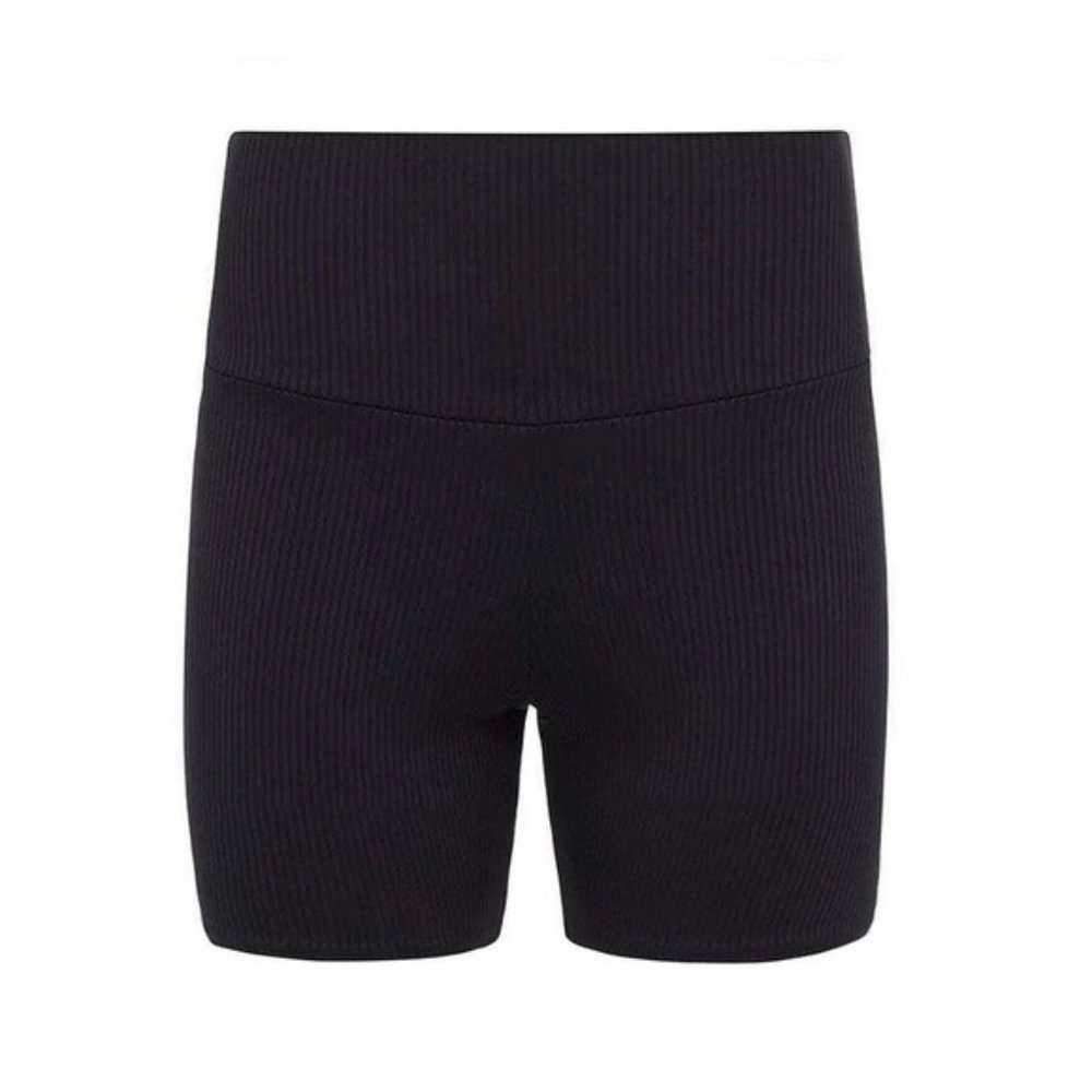 Montce Black Rib Midi Bike Short Size Medium